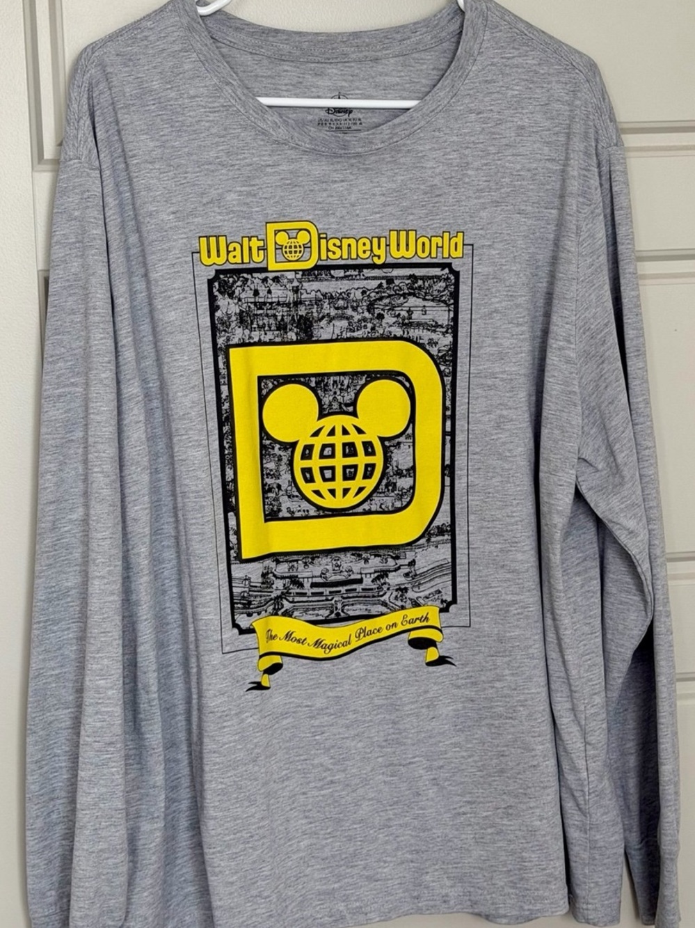 Disney Parks Walt Disney World Long Sleeve T-Shirt Gray XL WDW